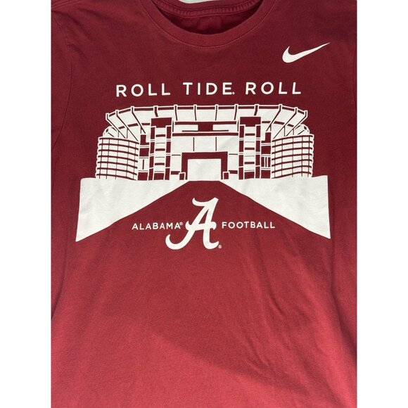Nike Alabama Crimson Tide NCAA Football Athletic Cut Tee Shirt SMALL - Picture 2 of 7